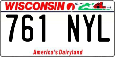 WI license plate 761NYL