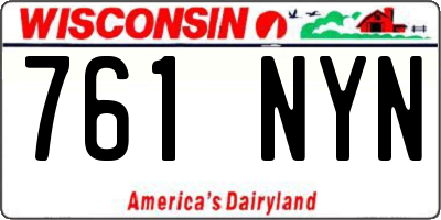 WI license plate 761NYN
