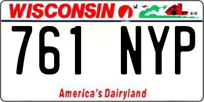WI license plate 761NYP