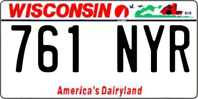 WI license plate 761NYR