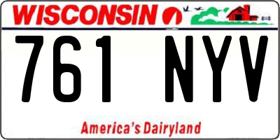 WI license plate 761NYV