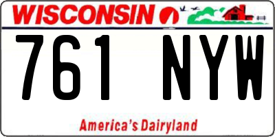 WI license plate 761NYW