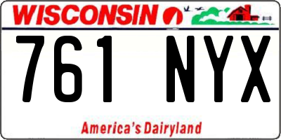 WI license plate 761NYX