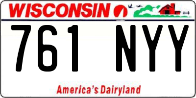 WI license plate 761NYY