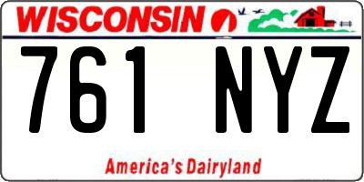 WI license plate 761NYZ