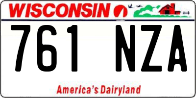 WI license plate 761NZA