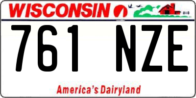 WI license plate 761NZE