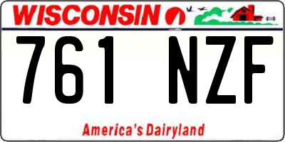 WI license plate 761NZF