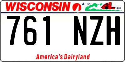 WI license plate 761NZH