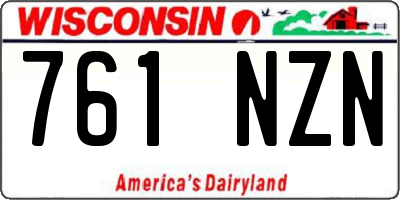 WI license plate 761NZN
