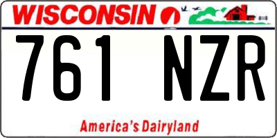 WI license plate 761NZR