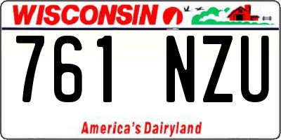 WI license plate 761NZU
