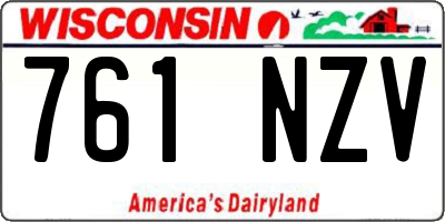 WI license plate 761NZV
