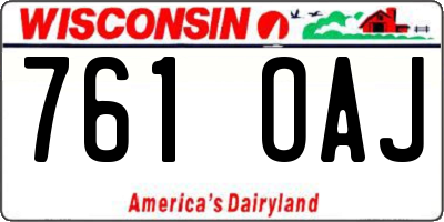 WI license plate 761OAJ