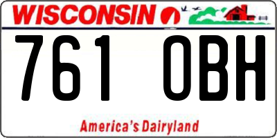 WI license plate 761OBH