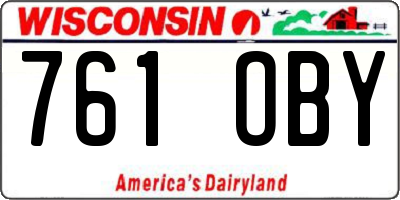 WI license plate 761OBY