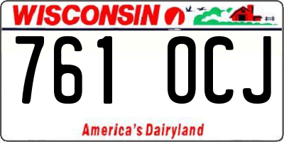 WI license plate 761OCJ