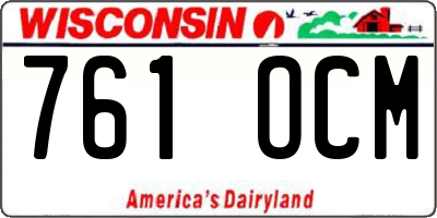 WI license plate 761OCM