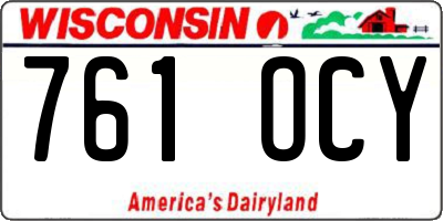 WI license plate 761OCY