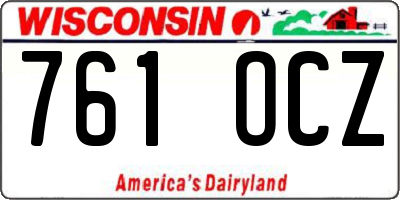 WI license plate 761OCZ