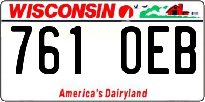 WI license plate 761OEB