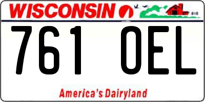 WI license plate 761OEL