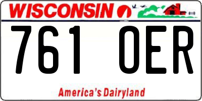 WI license plate 761OER