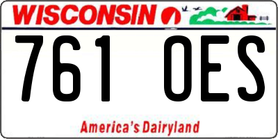 WI license plate 761OES