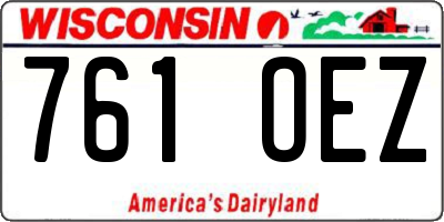 WI license plate 761OEZ