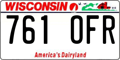 WI license plate 761OFR