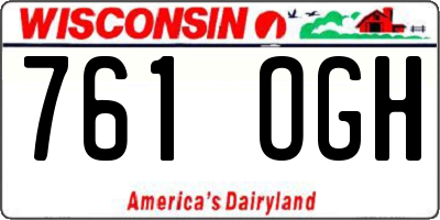 WI license plate 761OGH