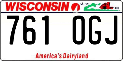 WI license plate 761OGJ