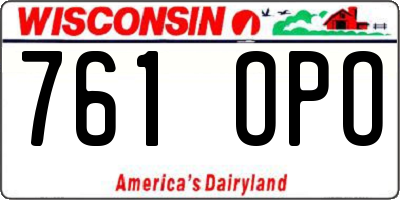 WI license plate 761OPO