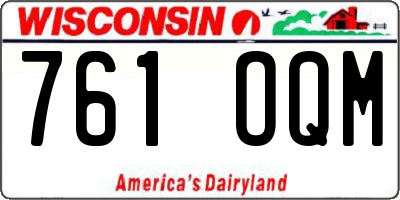 WI license plate 761OQM
