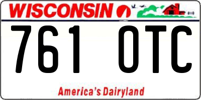 WI license plate 761OTC