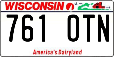 WI license plate 761OTN