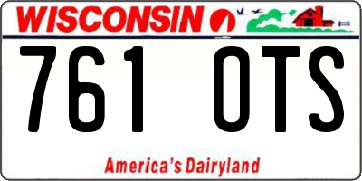 WI license plate 761OTS