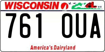 WI license plate 761OUA