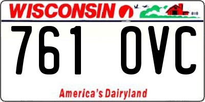 WI license plate 761OVC