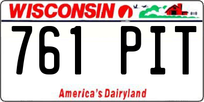 WI license plate 761PIT