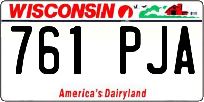 WI license plate 761PJA