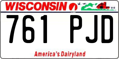 WI license plate 761PJD