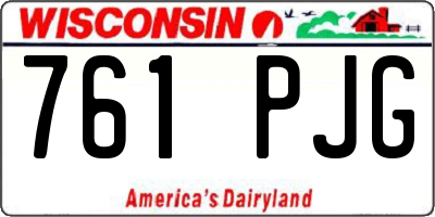 WI license plate 761PJG