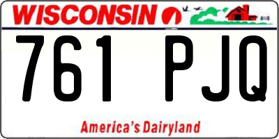 WI license plate 761PJQ