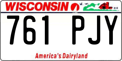 WI license plate 761PJY