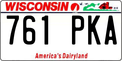 WI license plate 761PKA