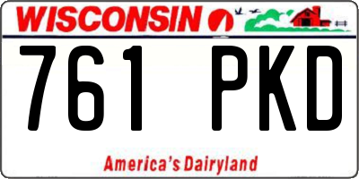 WI license plate 761PKD