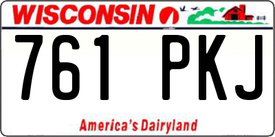 WI license plate 761PKJ