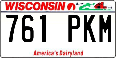 WI license plate 761PKM