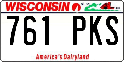 WI license plate 761PKS